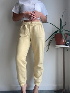 Ganni Pale Yellow Drawstring Joggers